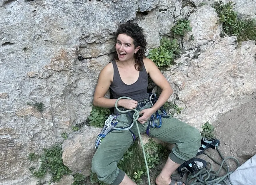 Schriftführerin Kathina Müssig beim Klettern | © DAV AlpinClub Kassel